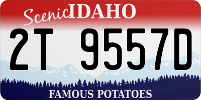 ID license plate 2T9557D