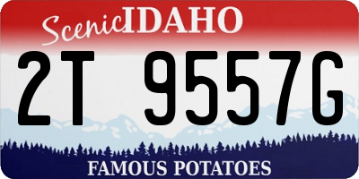 ID license plate 2T9557G