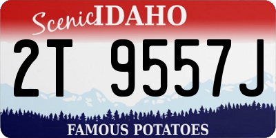 ID license plate 2T9557J