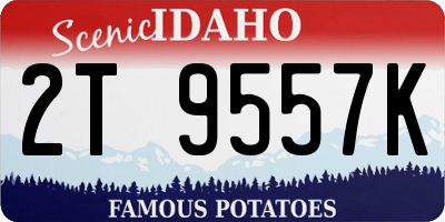 ID license plate 2T9557K
