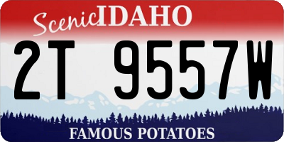 ID license plate 2T9557W