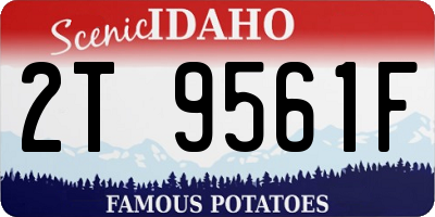 ID license plate 2T9561F