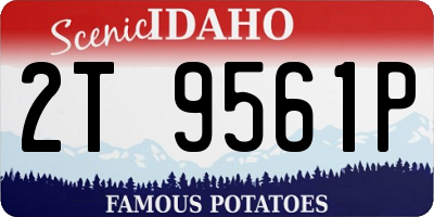 ID license plate 2T9561P
