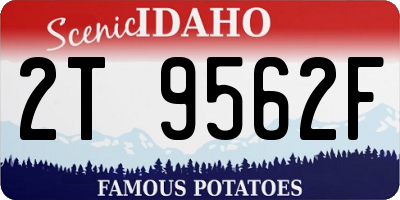 ID license plate 2T9562F