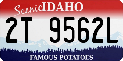 ID license plate 2T9562L