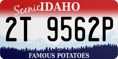 ID license plate 2T9562P