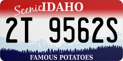 ID license plate 2T9562S