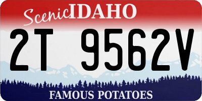 ID license plate 2T9562V