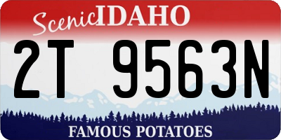 ID license plate 2T9563N