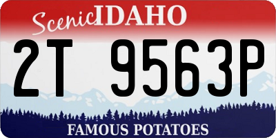 ID license plate 2T9563P