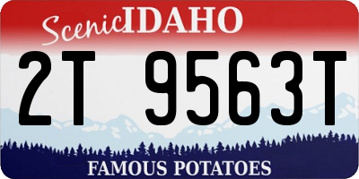 ID license plate 2T9563T