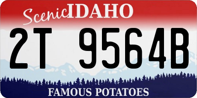 ID license plate 2T9564B