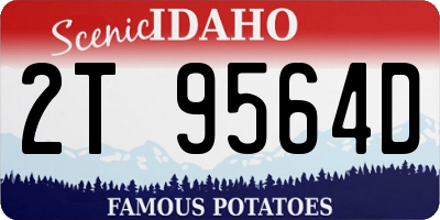 ID license plate 2T9564D