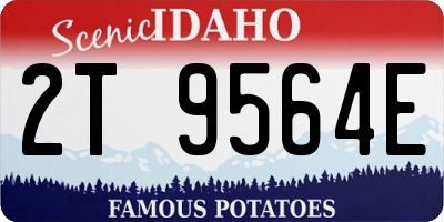 ID license plate 2T9564E