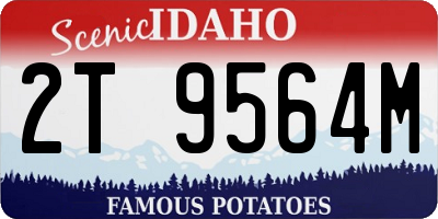 ID license plate 2T9564M