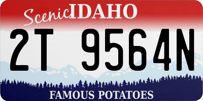 ID license plate 2T9564N