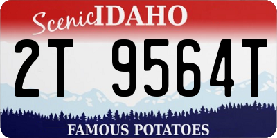 ID license plate 2T9564T