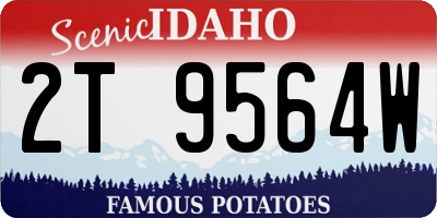 ID license plate 2T9564W