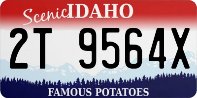 ID license plate 2T9564X