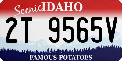 ID license plate 2T9565V