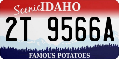 ID license plate 2T9566A