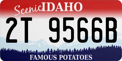 ID license plate 2T9566B