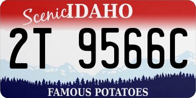 ID license plate 2T9566C