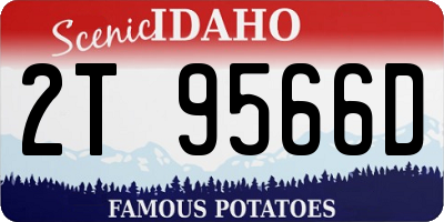 ID license plate 2T9566D