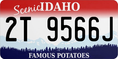 ID license plate 2T9566J