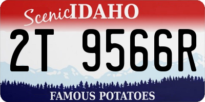 ID license plate 2T9566R