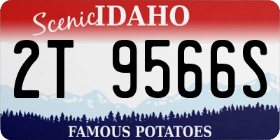 ID license plate 2T9566S