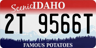 ID license plate 2T9566T