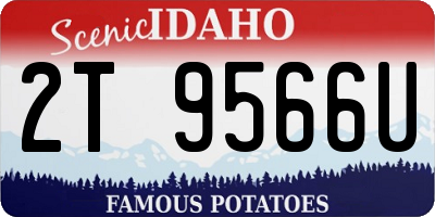 ID license plate 2T9566U
