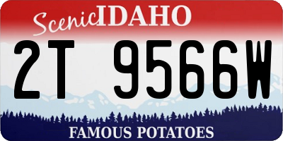 ID license plate 2T9566W