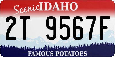 ID license plate 2T9567F