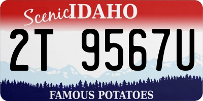 ID license plate 2T9567U