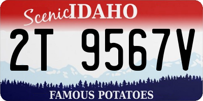 ID license plate 2T9567V