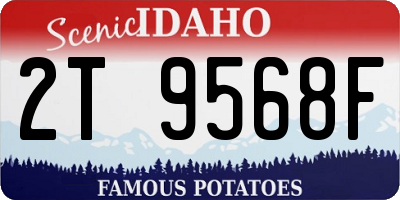 ID license plate 2T9568F