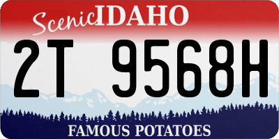 ID license plate 2T9568H