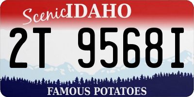 ID license plate 2T9568I
