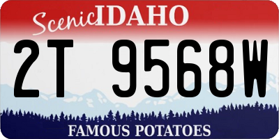 ID license plate 2T9568W