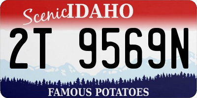ID license plate 2T9569N