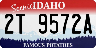 ID license plate 2T9572A