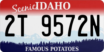 ID license plate 2T9572N