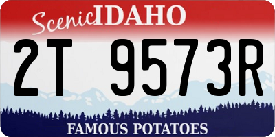 ID license plate 2T9573R