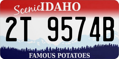 ID license plate 2T9574B