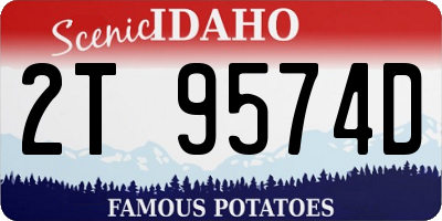 ID license plate 2T9574D