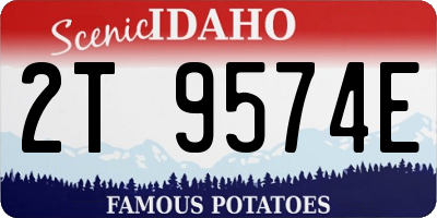ID license plate 2T9574E