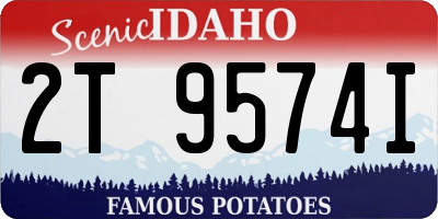 ID license plate 2T9574I