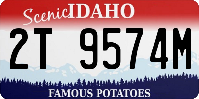 ID license plate 2T9574M